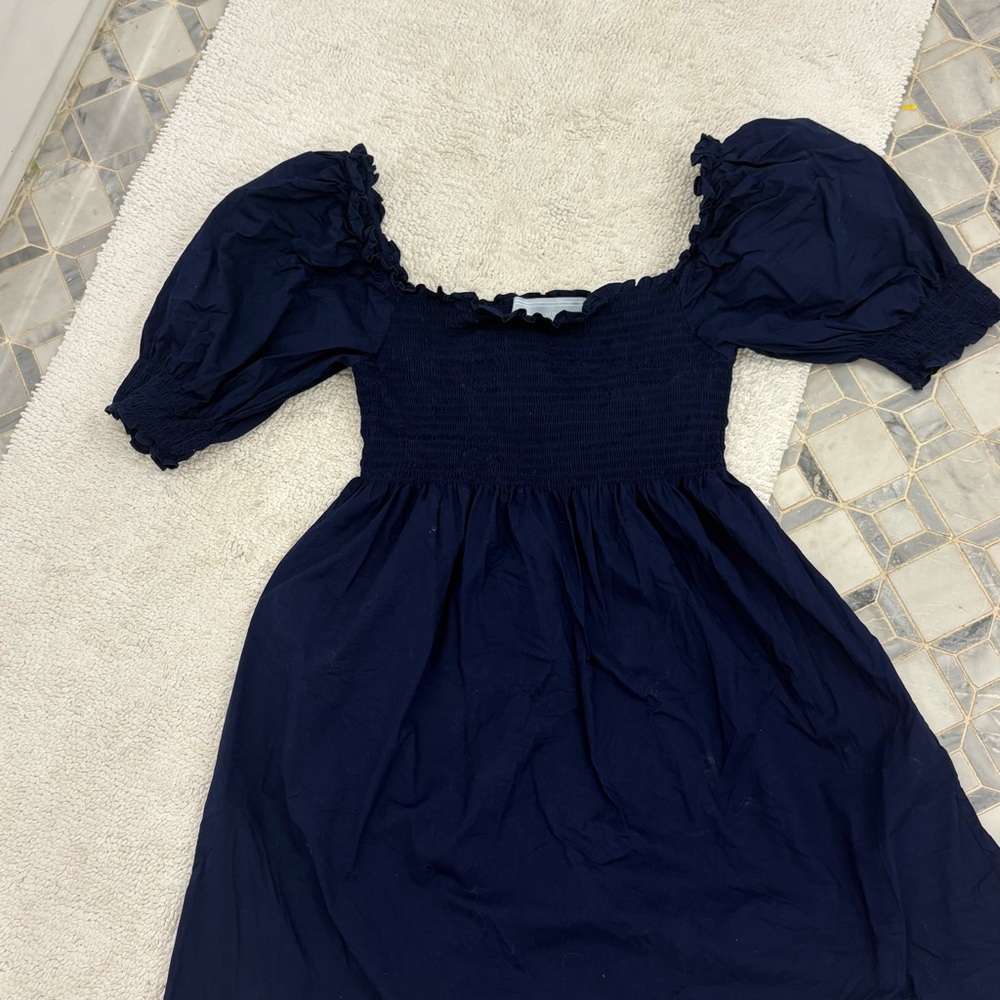 Hill House Athena nap dress in Navy Poplin size XS. - Picture 3 of 4